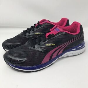 Puma Bioweb Black Pink Purple Running Shoes Sneakers 7